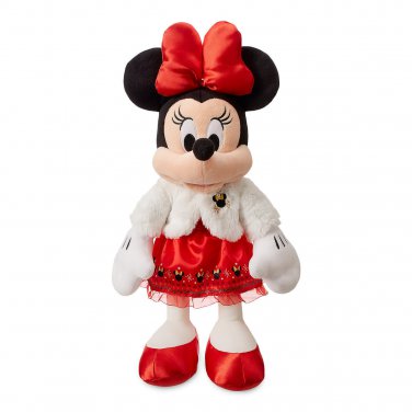 Disney Store Minnie Mouse Christmas Plush Toy Exclusive 2018 Limited New