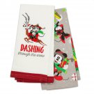 Disney Theme Parks Santa Mickey Mouse and Friends Kitchen Towel Set Disney Theme Parks Santa Mickey Mouse and Friends Kitchen Towel Set