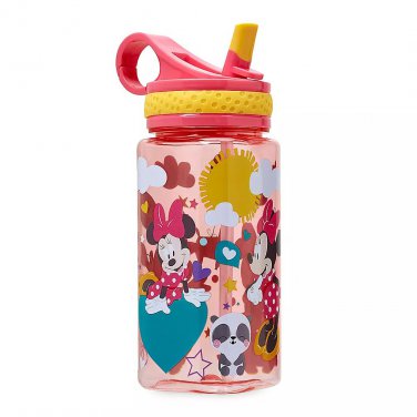 Disney Store Minnie  Mouse  Water Bottle with Built-In Straw 2019