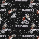 Las Vegas Raiders Mickey Mouse Football Fabric Hair Scrunchie Scrunchies NFL
