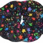 Rainbow Stars with Glitter Fabric Hair Ties Scrunchie Scrunchies by Sherry Set of 2