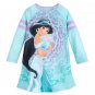 Disney Store Jasmine Girls Long Sleeve Nightshirt Blue Size 7/8 New 2019