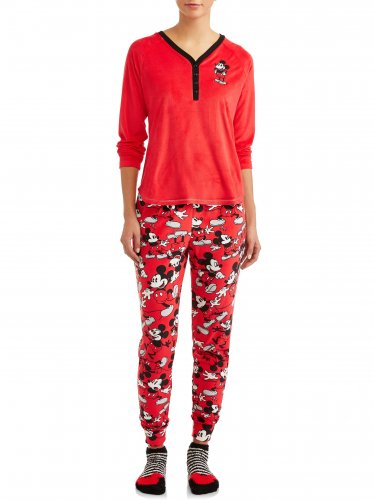 Disney Mickey Mouse Women's and Women's Plus Pajama Socks Set 2019 M New