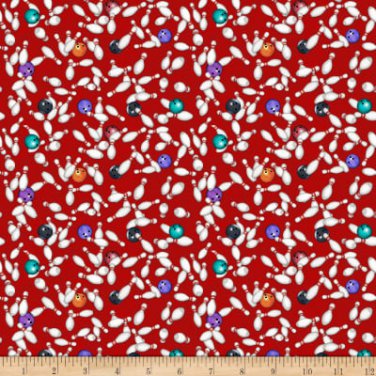 Bowling Ball Pins Hair Scrunchie Red Fabric Scrunchies by Sherry 2019
