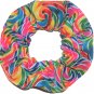 Rainbow Lollipops Fabric Hair Scrunchie Scrunchies by Sherry