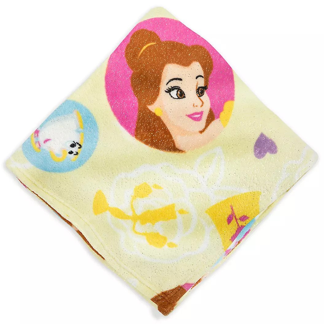 Disney Store Princess Belle Yellow Fleece Throw Blanket 2020