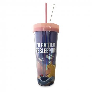 Disney Store Sleeping Beauty Aurora Tumbler with Straw Cleaning Brush Aladdin 2021