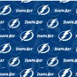 Tampa Bay Lightning Bolts Fabric Hair Scrunchie Scrunchies by Sherry NHL Hockey