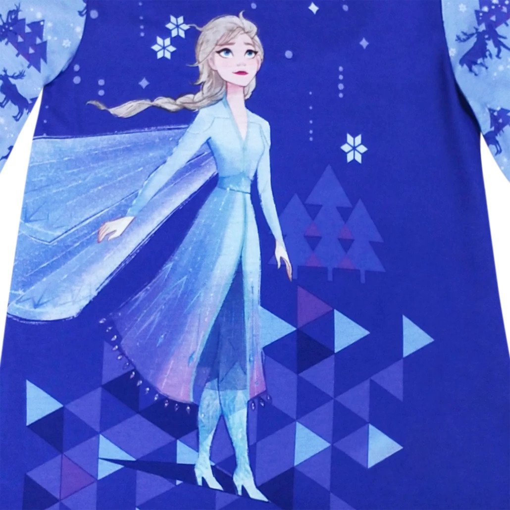 Sold Az 121822 Disney Store Elsa Nightshirt For Girls Frozen 2 Sleepwear Girls Blue 2021 3420