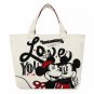 Disney Store Mickey and Minnie Mouse ''Love'' Canvas Tote 2022