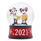 Disney Store Minnie and Mickey Christmas Snowglobe 2021 New