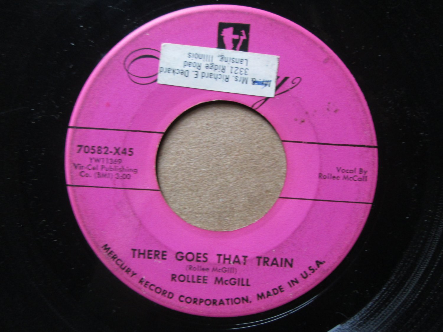 Rollie McGill  You Left Me Here To Cry / There Goes That Train  1955  7" Vinyl Record