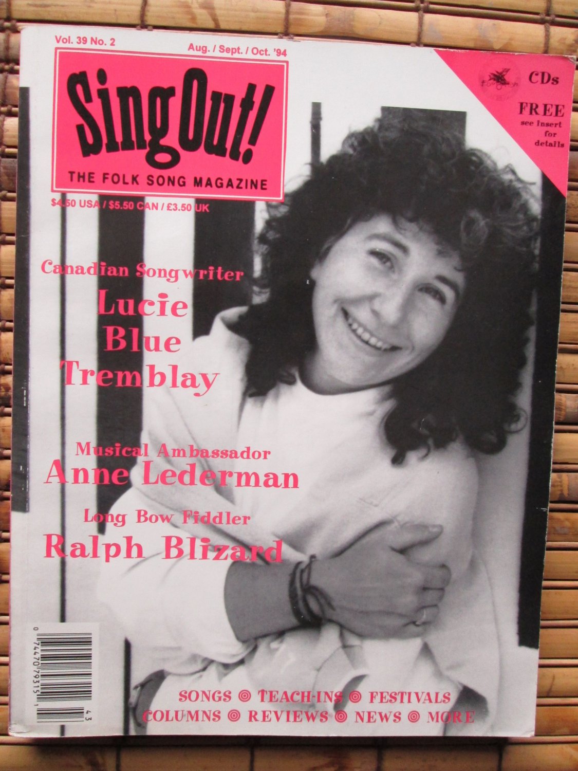 Sing Out! The Folk Song Magazine Vol. 39 No. 2 Feb./March./April. '94 â¦ Sing Out Corporation 1994