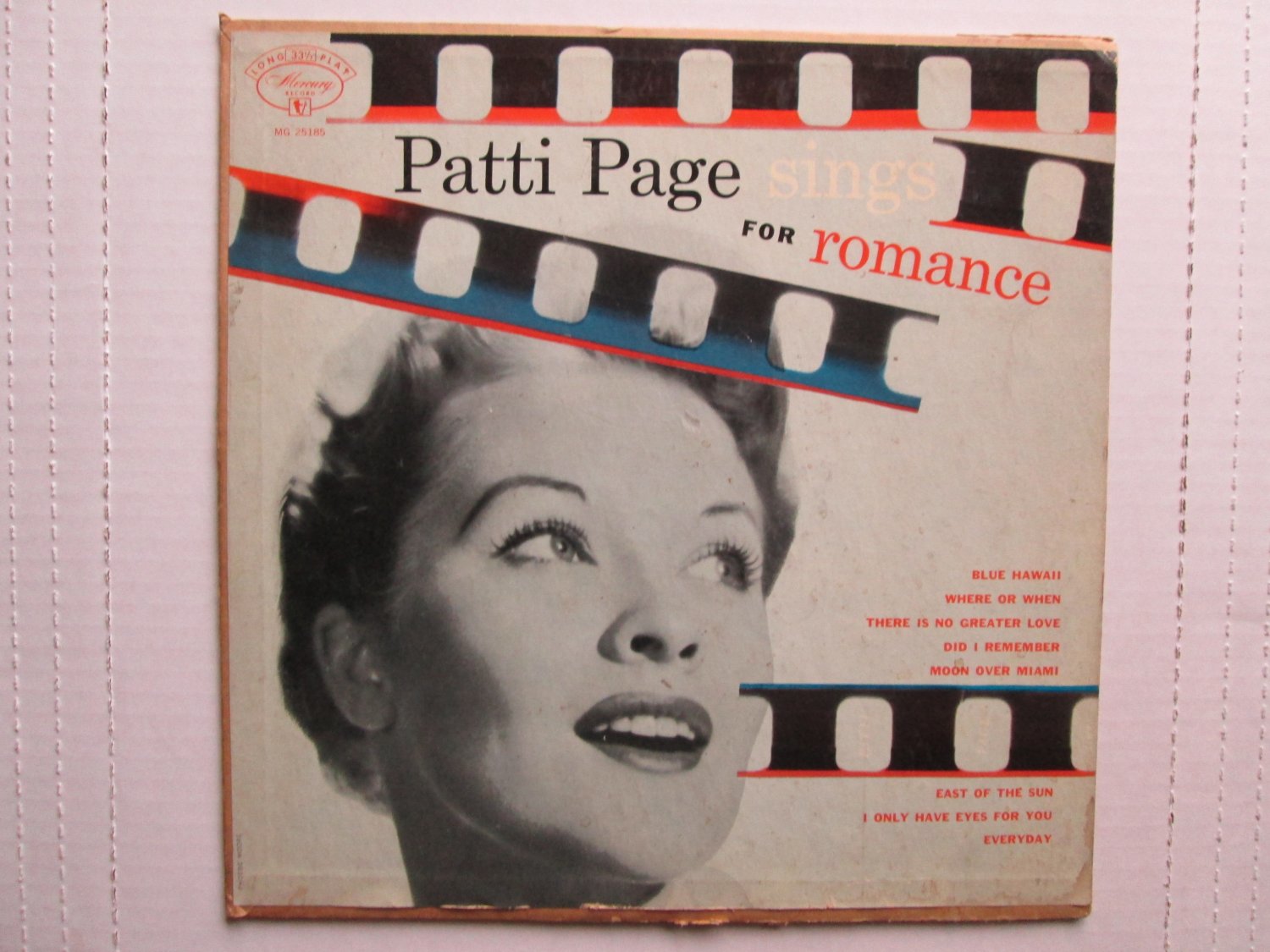 *Patti Page*  Patti Page Sings Songs For Romance  1953  Mercury 10'' Vinyl Record