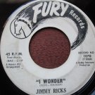 *Jimmy Ricks*  | I Wonder // Let Me Down Easy | 1962 Funk/Soul  7" Vinyl Record