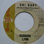 *Barbara Lynn* |  Oh! Baby / Unfair  | Jamie 1964 Soul/R&B 7" Vinyl Record