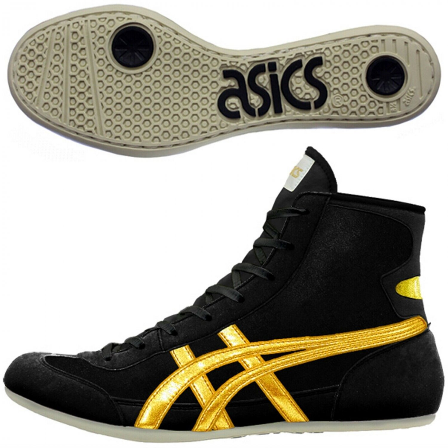 ASICS JAPAN Wrestling shoes EXEO TWR900 Black x Gold original color