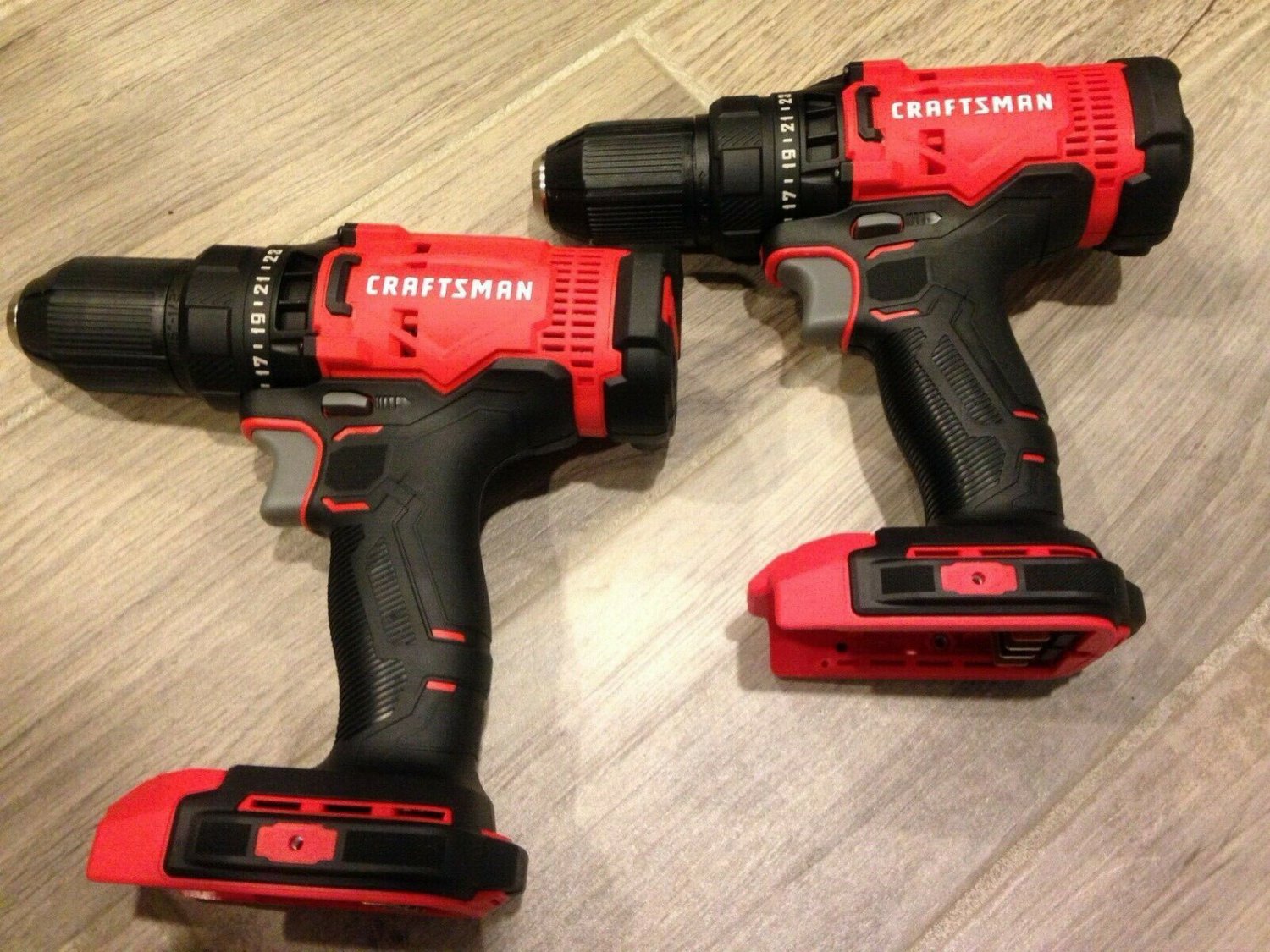 2 x NEW CRAFTSMAN V20 20V MAX 1/2" COMPACT CORDLESS DRILL DRIVER (TOOL