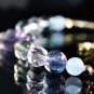 Crystal Bracelet - Fluorite, White Quartz, Aquamarine