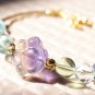 Crystal Bracelet - Fluorite, White Quartz, Aquamarine