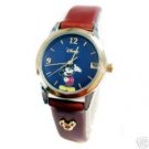 Disney Mickey Mouse Brown Leather Strap Watch, MU0937, 30 Meter, Seiko Brand
