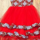 African wax print kids tulle ball dress