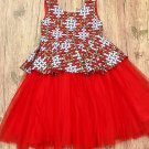 African wax print kids tulle ball dress