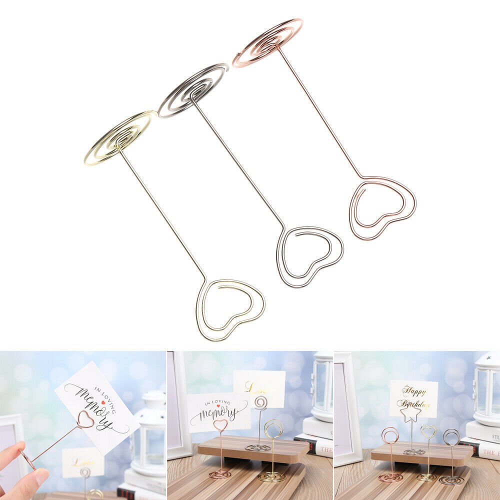 Desktop Decoration Place Card Photos Clips Clamps Stand Table Numbers Holder