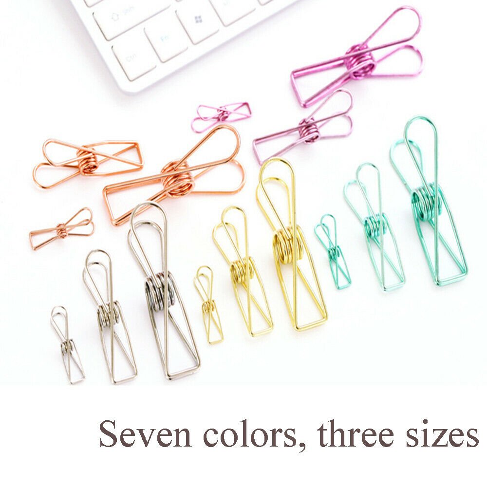 Decorative Metal Hollowed Out Design Fish Clip Binder Clip Office Supply