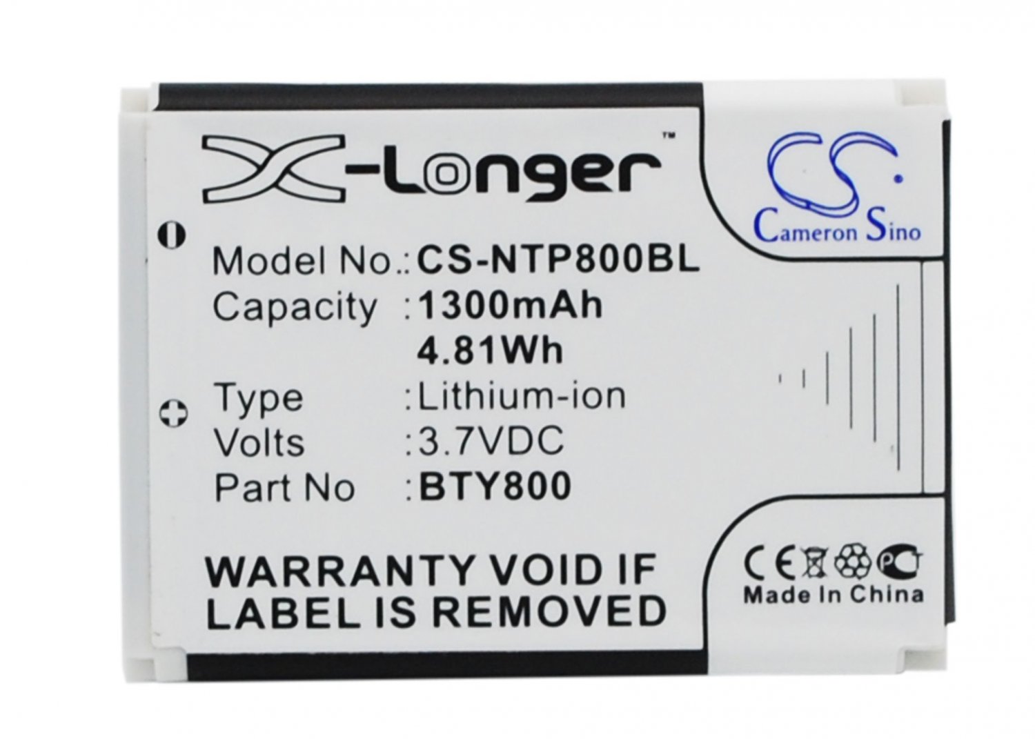 BATTERY NEWLAND BTY800, BTY801, BTY802 FOR NLS-PT800, NLS-PT850, NLS-PT850B, NLS-PT853