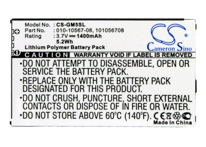 Batterie Compatible Garmin IQue M5 – 3.7V 1400mAh, Remplace Les Références 010-10567-08, IA1XB12H2