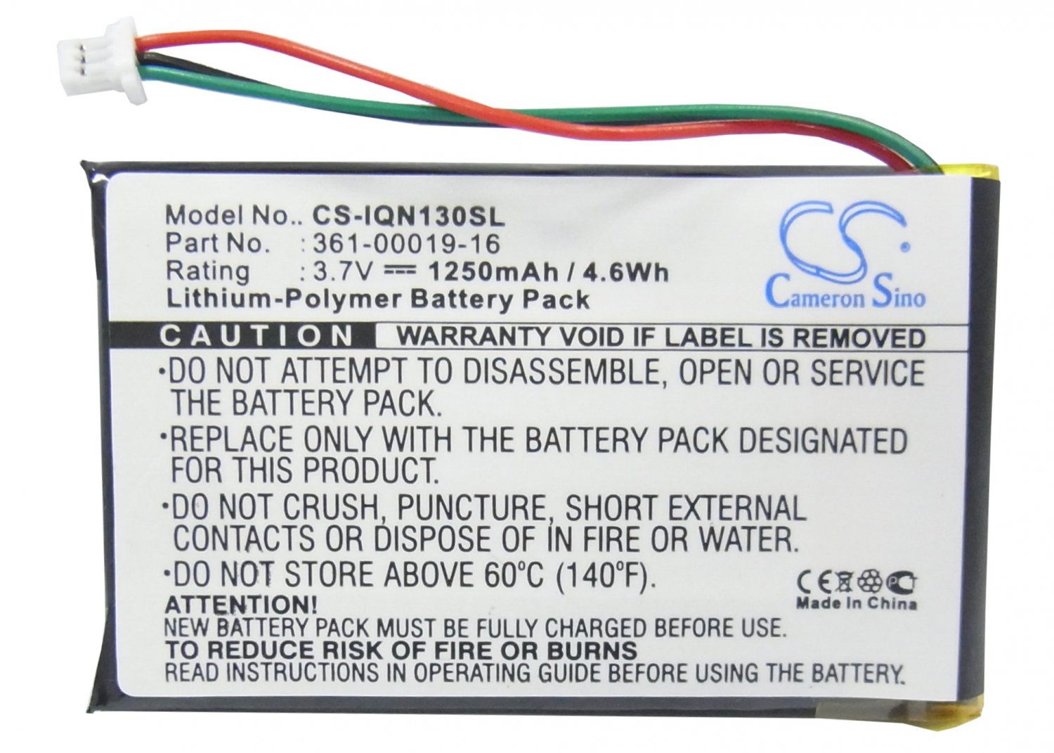 BATTERY GARMIN 3610001912, 3610001916 FOR Nuvi 1390, Nuvi 1390T