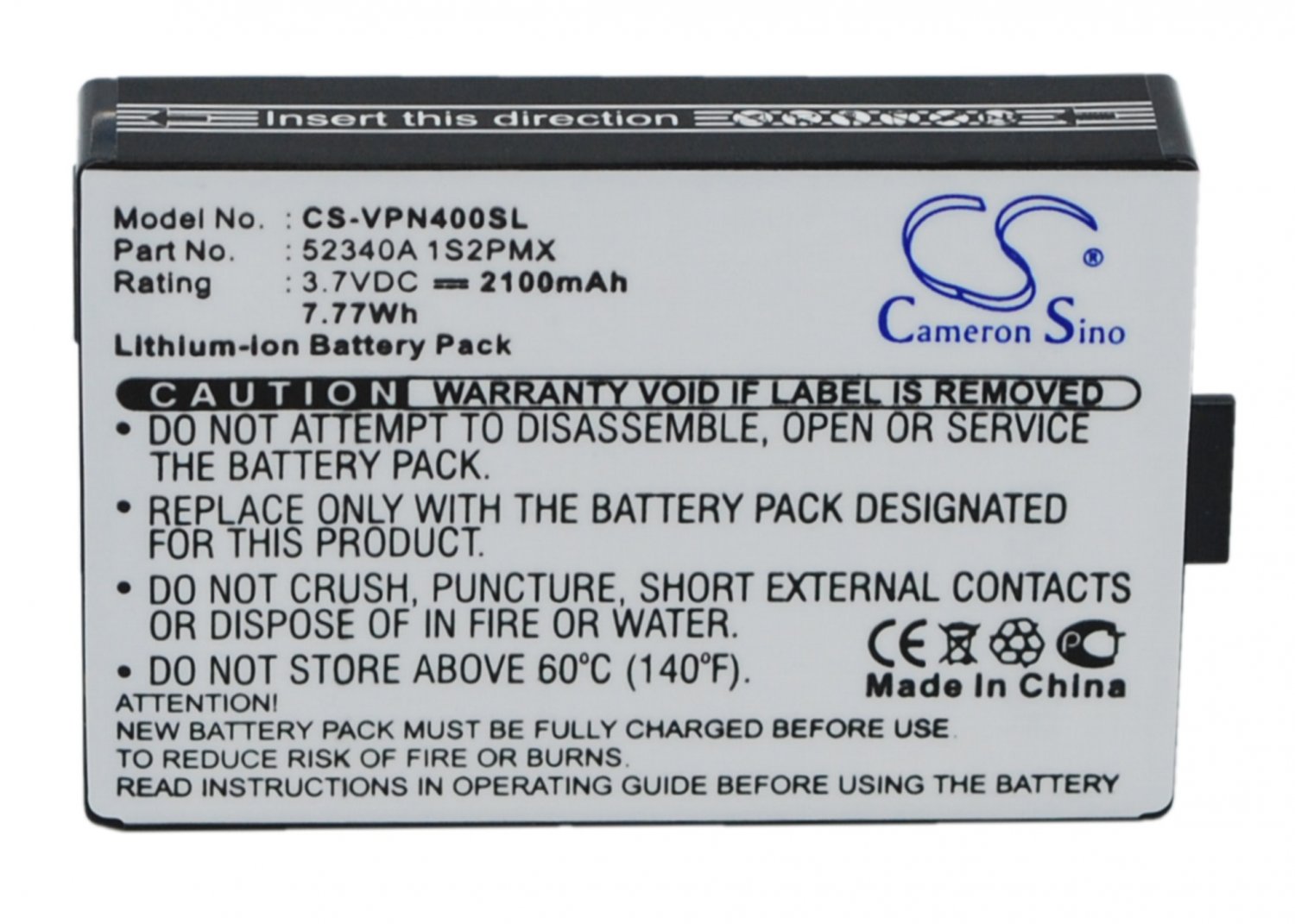Vhbw Batteria Di Ricambio Per Navigatori VDO Dayton PN4000, PM4000-TSN, BAT-4060 - Li-Ion 2100mAh, 3.7V - Sostituisce 52340A 1S2PMX