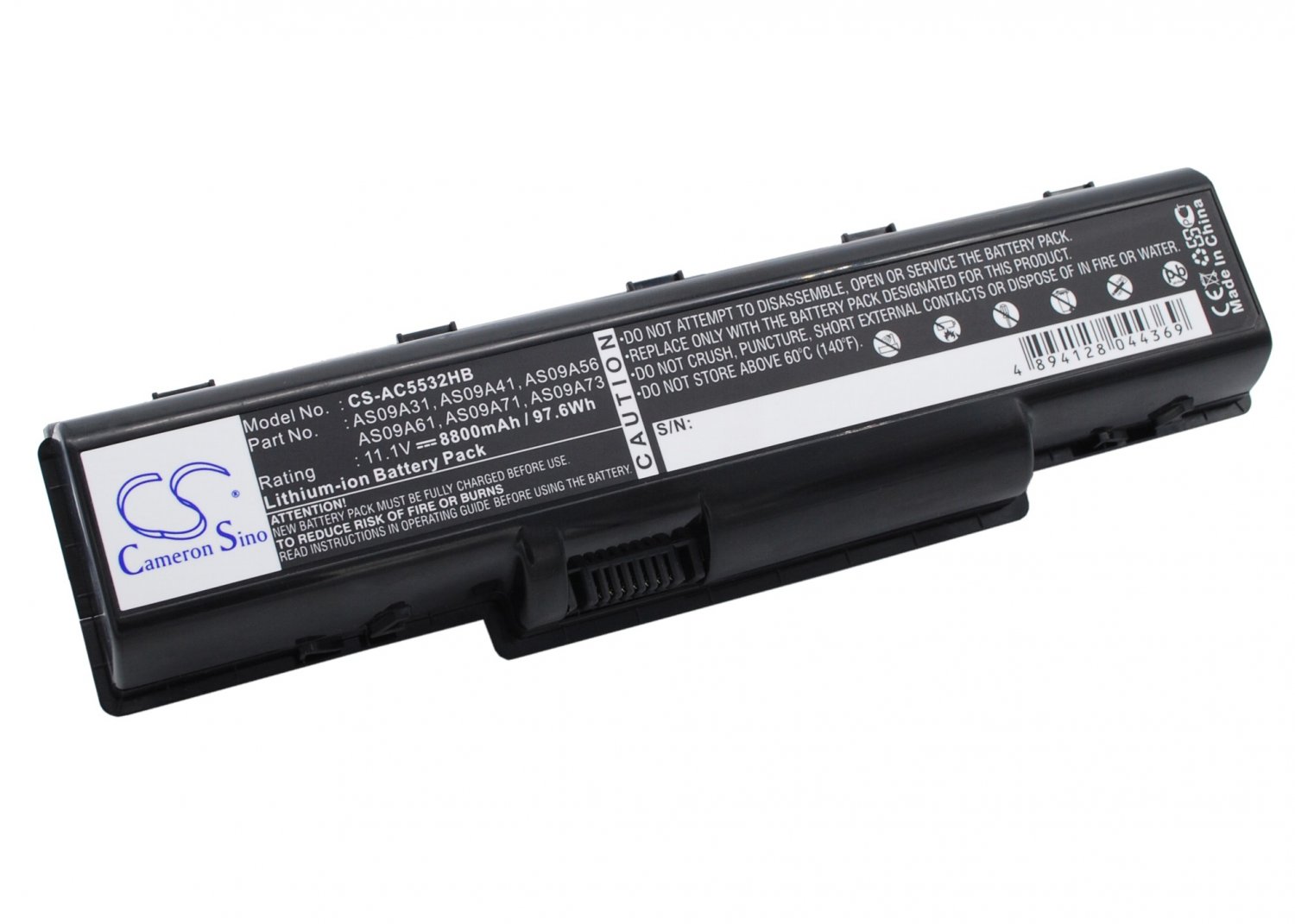 BATTERY GATEWAY AS09A71, AS09A73, AS09A75, AS09A90, ASO9A31 FOR NV78, NV58, NV56, NV54
