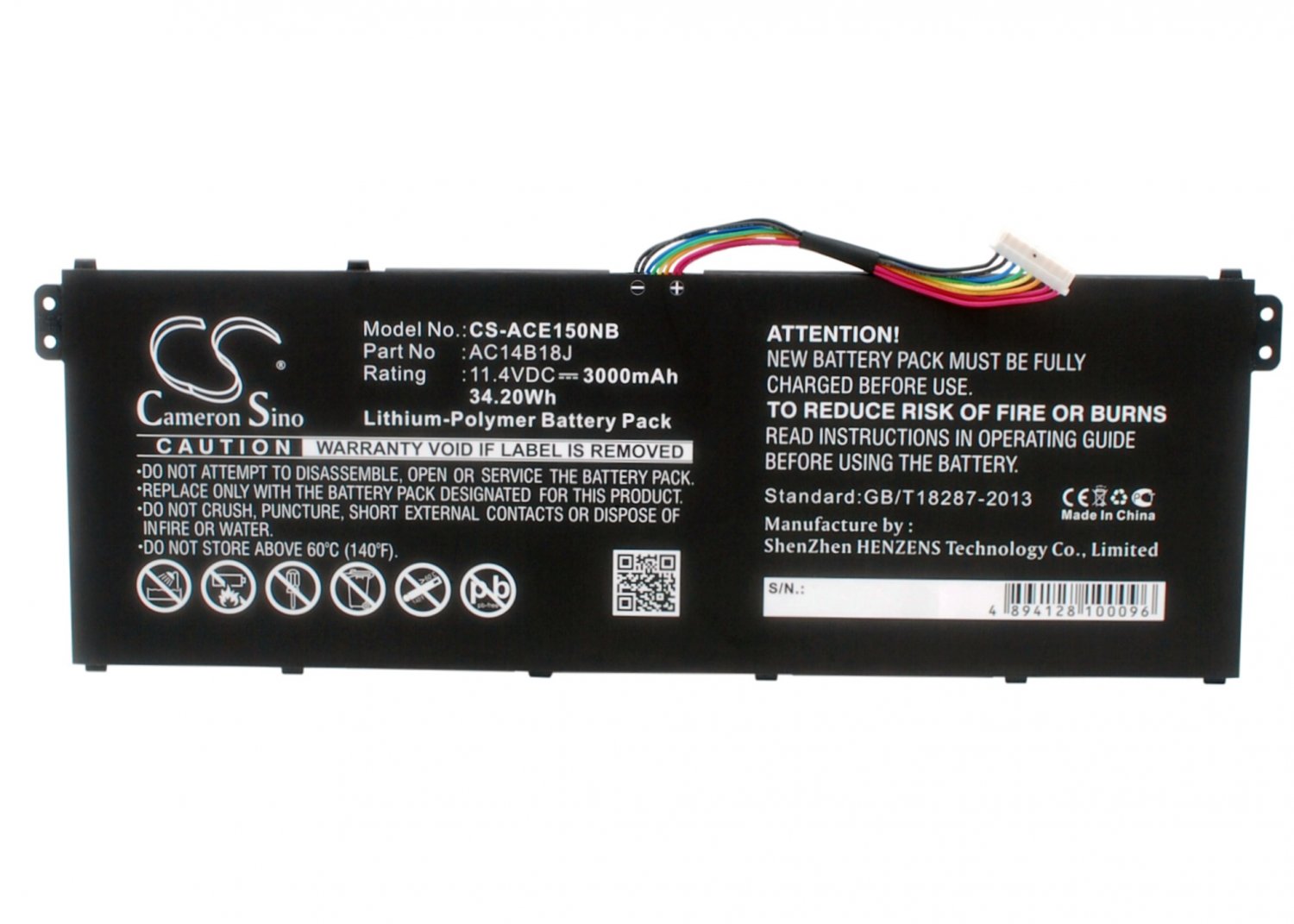BATTERY FOR GATEWAY, B116-M, B116-MP, NE513