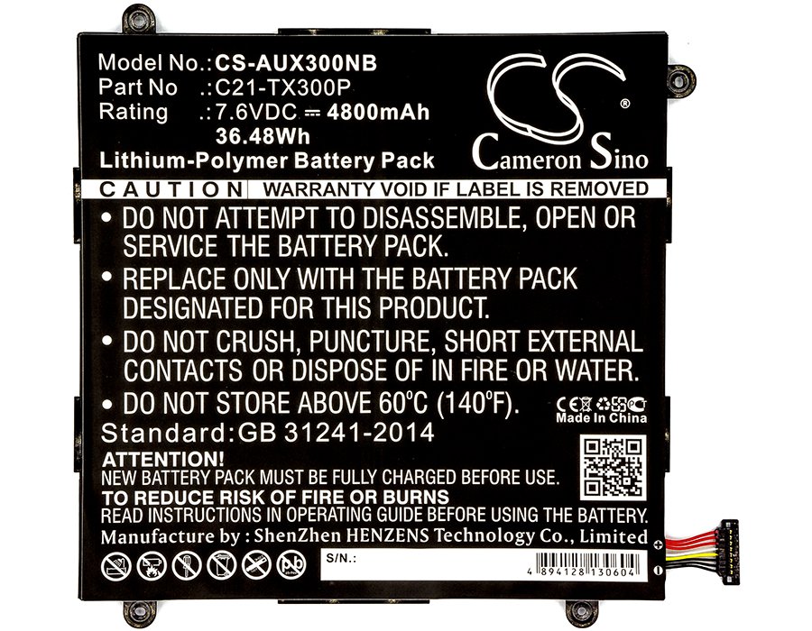 BATTERY ASUS C21-TX300P FOR Transformer Book TX300CA, Transformer Book TX300CA 13.3"