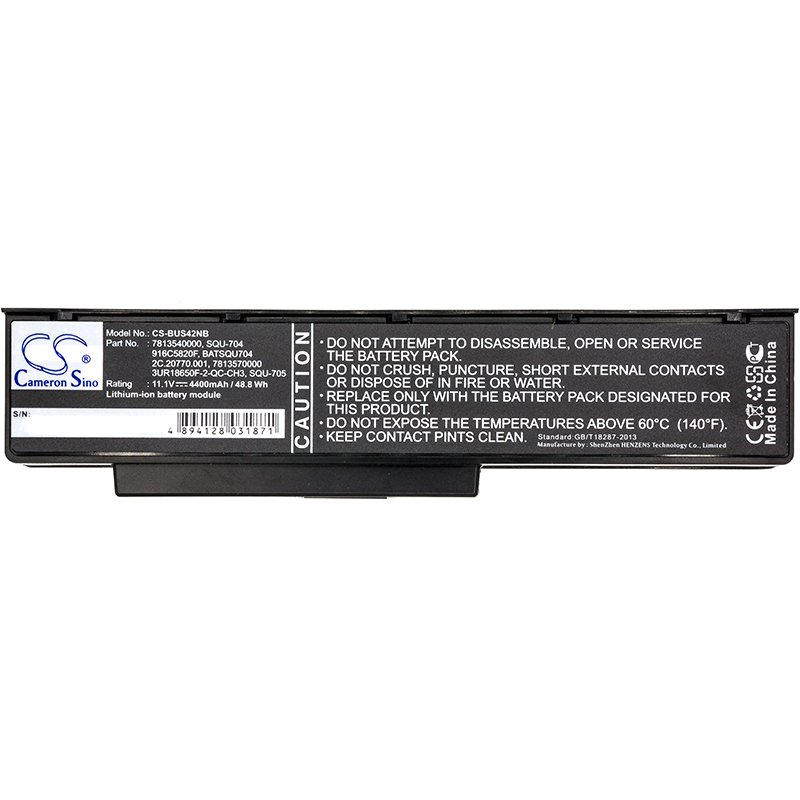 BATTERY PACKARD BELL 2C.20770.001, 2C.20C30.001, 7813540000 FOR ...