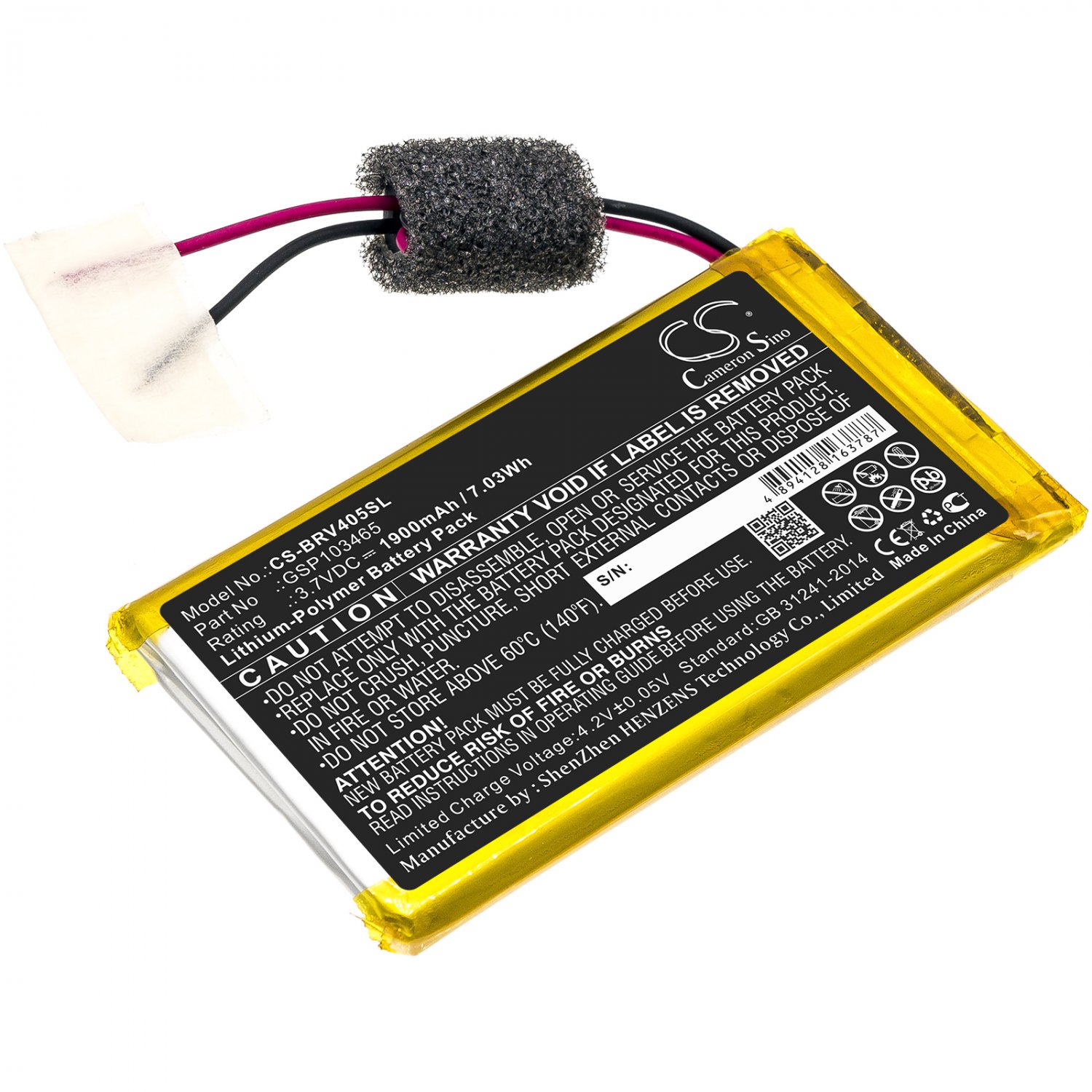 BATTERY BRAVEN GSP103465 FOR 405