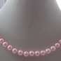 8mm pink South Sea Shell Pearl Necklace 18"