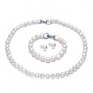8-9mm Freshwater Baroque Pearl Necklace Set