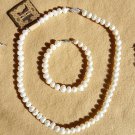 8-9 MM white Freshwater natural Pearl necklace earrings bracelet set 8-9 MM white Freshwater natural Pearl necklace earrings bracelet set
