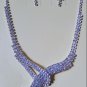 925 Sterling Silver Plated party earrings necklace
