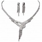 925 Sterling Silver Plated party earrings necklace 925 Sterling Silver Plated party earrings necklace