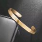 Ayatul Kursi Stainless Steel Bangles Islamic Muslim Quran Verse Cuff 22k Gold Plated Bracelet