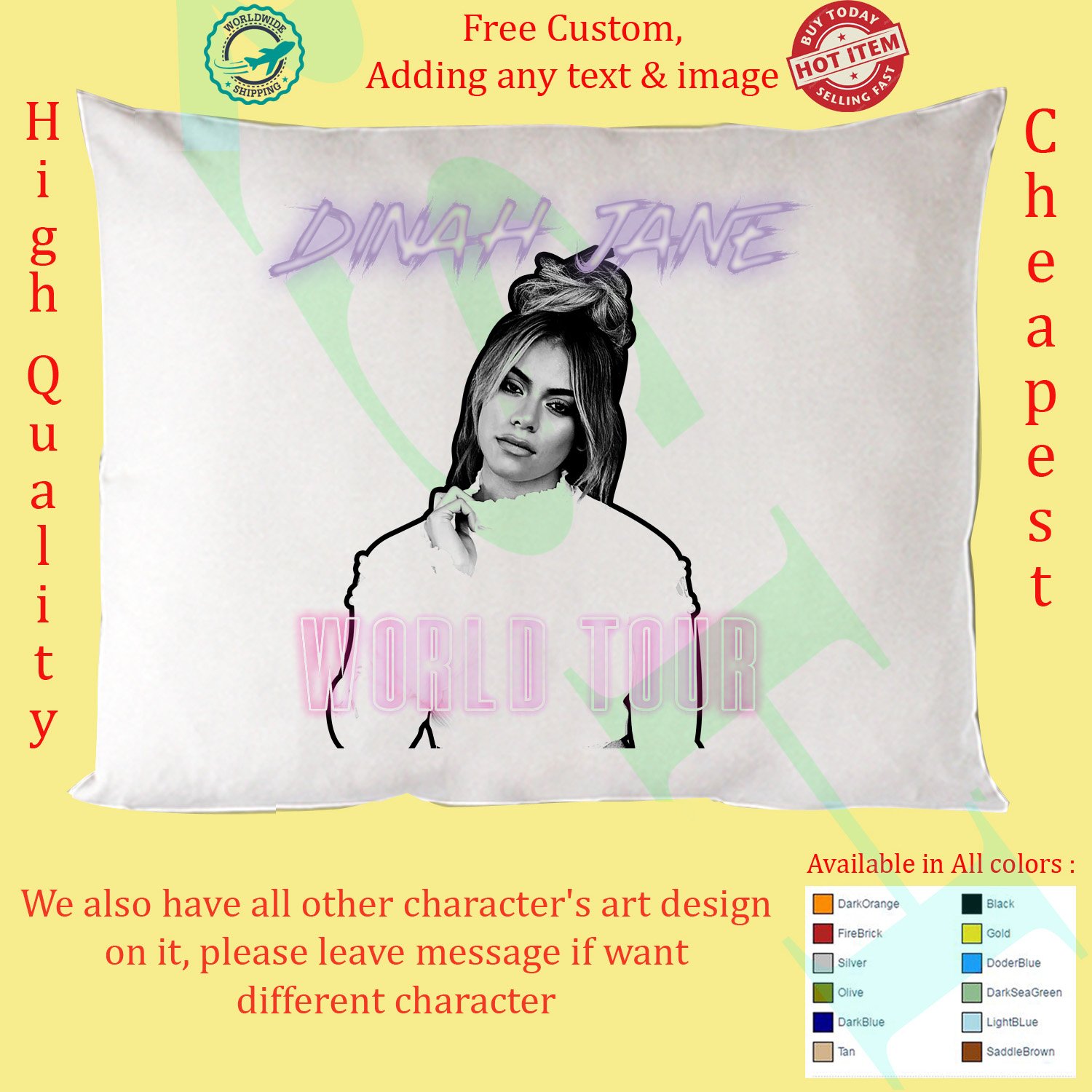 DINAH JANE, AGNEZ MO, HAVEN WORLD TOUR Pillow Cases