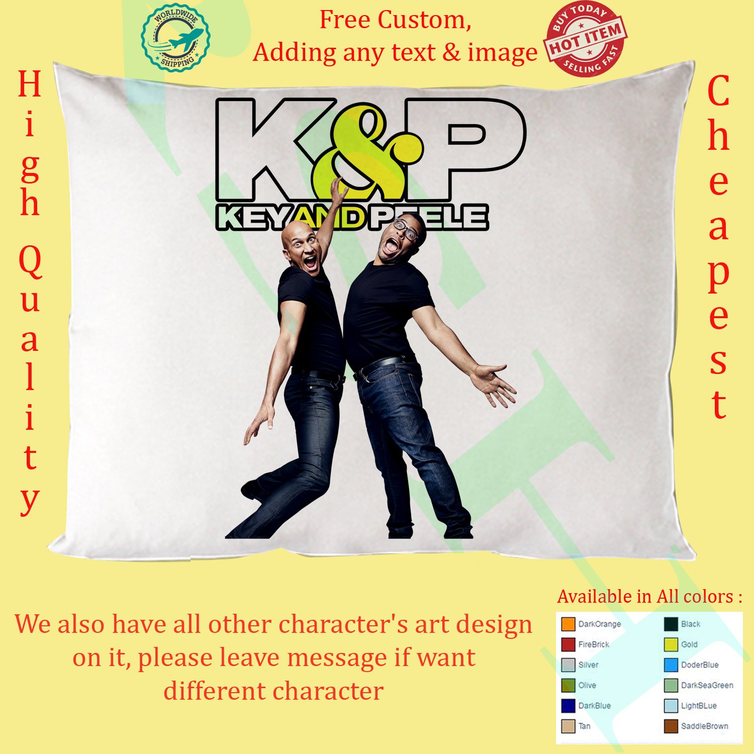 1 KEY AND PEELE Pillow Cases