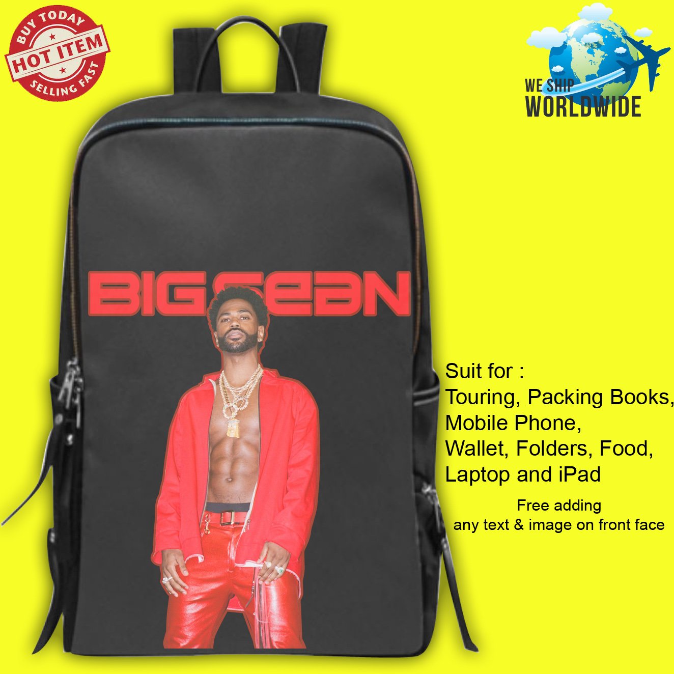 3 BIG SEAN - DOUBLE OR NOTHING Backpack Bags