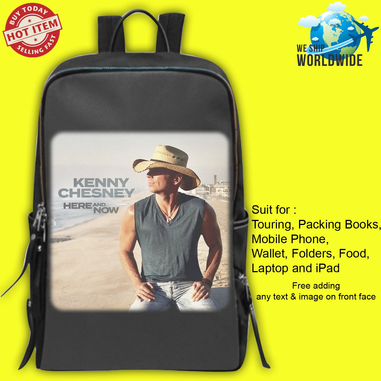 1 KENNY CHESNEY - HERE AND NOW Backpack Bags
