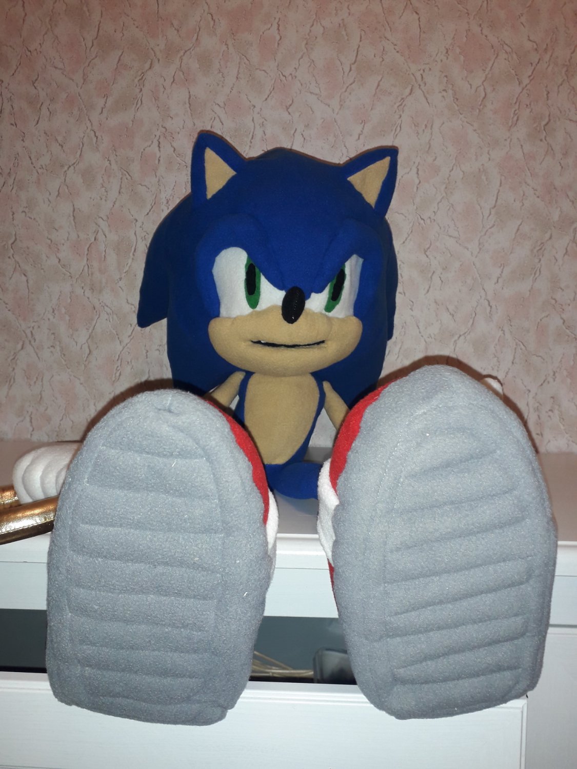 Sonic The Hedgehog Plush Hand Puppet Handmade With Arm Rods And Posable