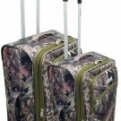 Mossy Oak 2 Piece Luggage Set Travel Hunting Outdoors Camping 360 Degree Wheels